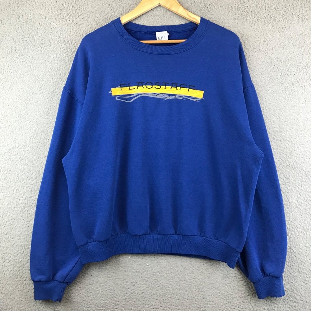 Vintage Flagstaff Arizona Blue Crewneck Sweatshirt size L
